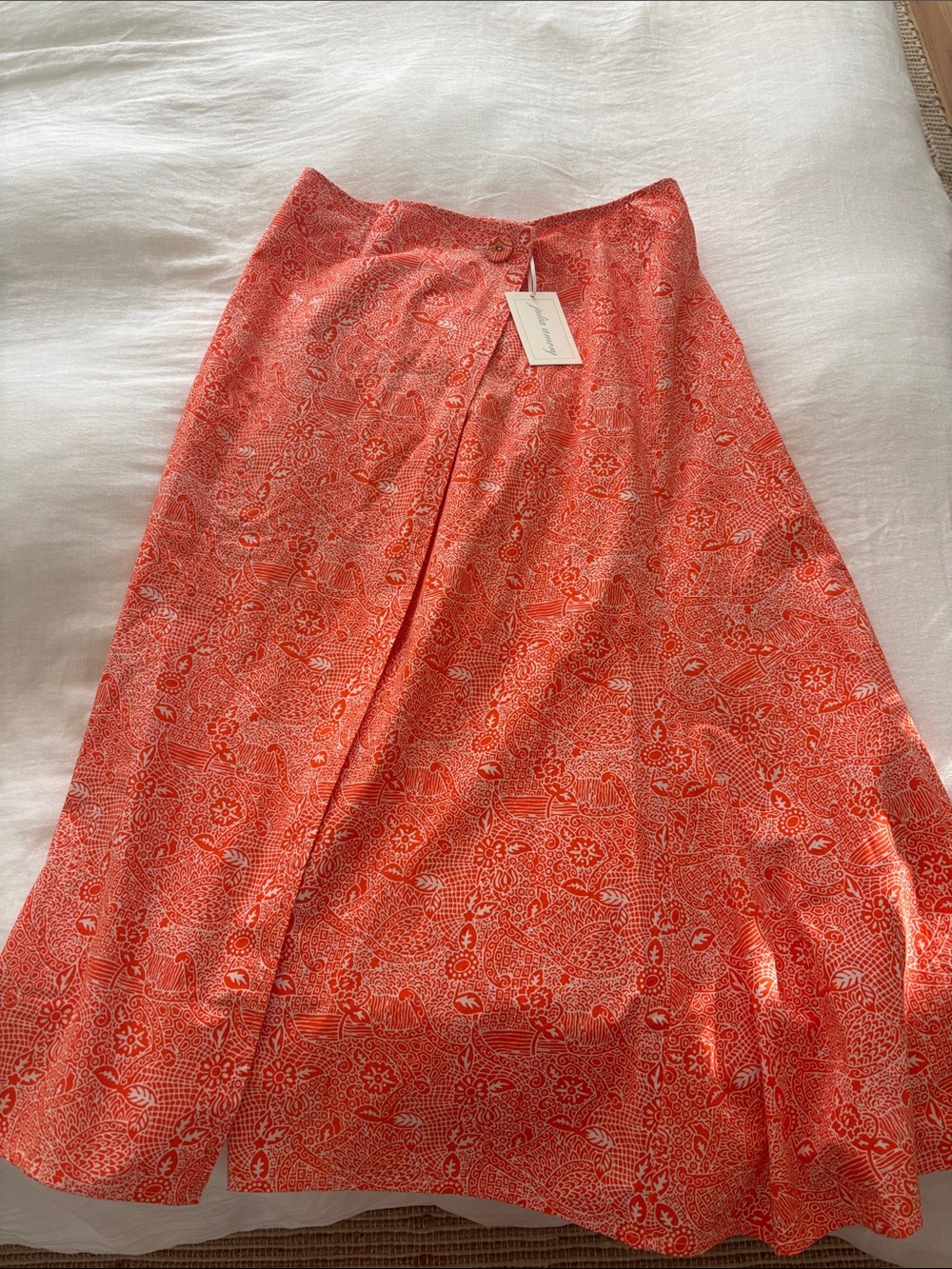 NWT Julia Amory Tangerine Dream Skirt, Size Large